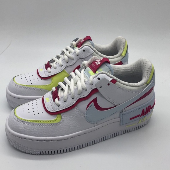 New Nike Air Force 1 Shadow Low Pink/Yellow Women’s FQ8885-100 NWOB - Picture 4 of 5